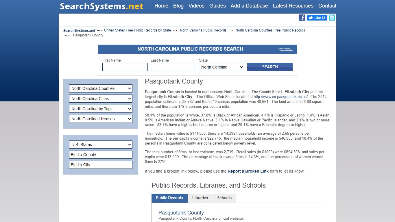 Pasquotank County Criminal and Public Records